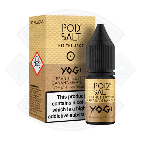 Pod Salt Yogi Peanut Butter Banana Granola Fusion Series 20mg 10ml E-Liquid