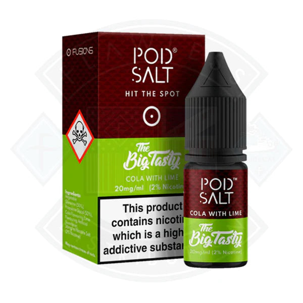 Pod Salt Big Tasty Cola with Lime Fusion Series 20mg 10ml E-Liquid