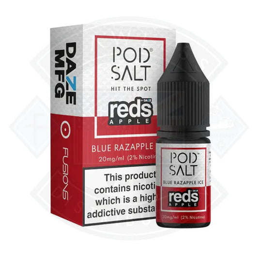 Pod Salt Reds Apple Blue (Ice) Razapple Fusion Series 20mg 10ml E-Liquid