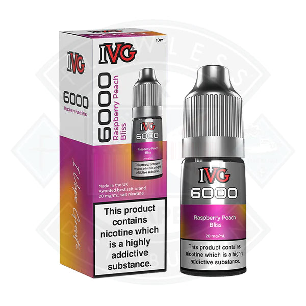 IVG 6000 Bar - Raspberry Peach Bliss  10ml