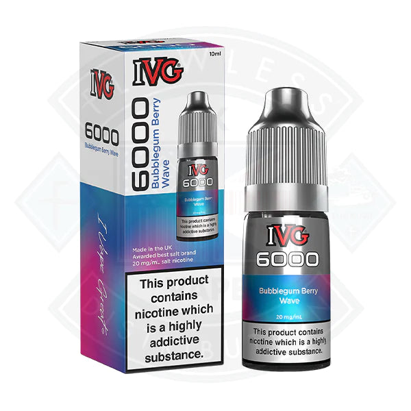 IVG 6000 Bar  - Bubblegum Berry Wave 10ml