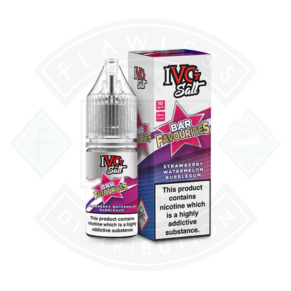 IVG Salt Bar Favourites Strawberry Watermelon Bubblegum 10ml