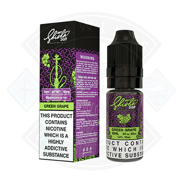 Nasty Juice Nasty Salt Shisha Green Grape 10ml e-liquid